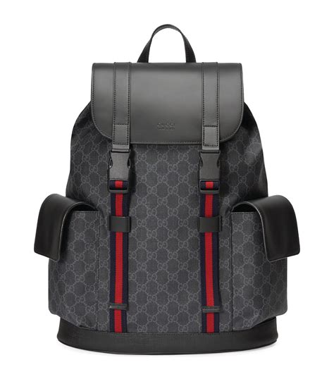 brown leather gucci backpack|black gucci backpack for men.